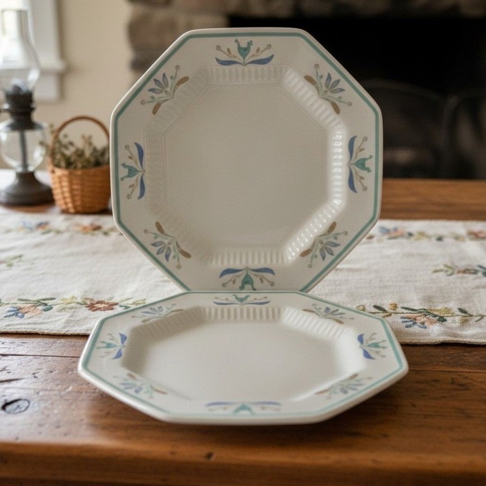 Independence Ironstone Shenandoah Castleton Appetizer Dessert Plates Set of 2 *